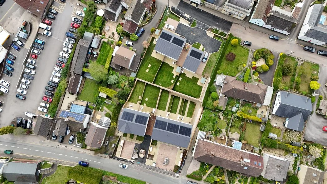 Glebelands, Cam – aerial view