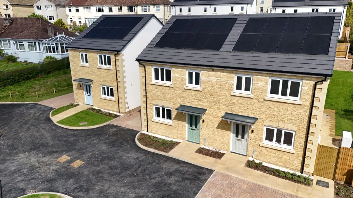 Glebelands, Cam – front elevations