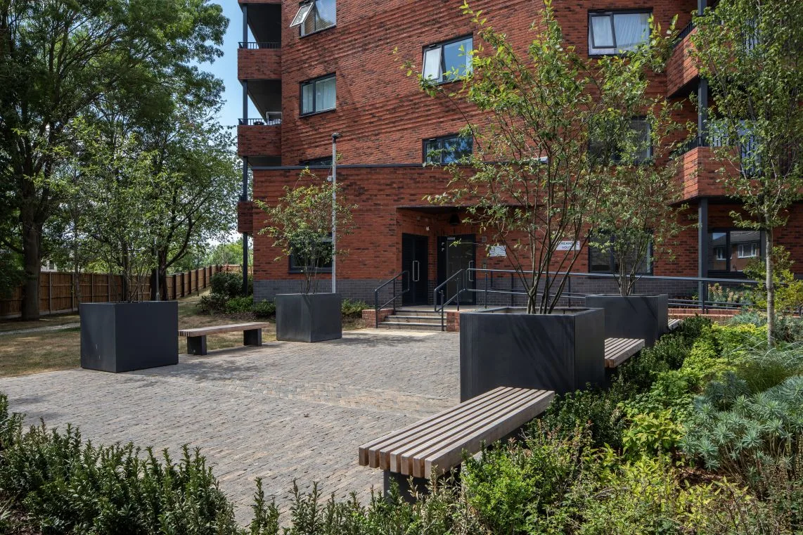 Two Bridges courtyard